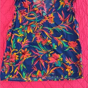J. Crew Multicolor Floral V-Neck Blouse